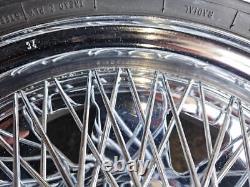Ensemble de 4 roues à jantes en fil chromé pour Ford Anglia Cortina Mk1 Mk2 Escort Hillman