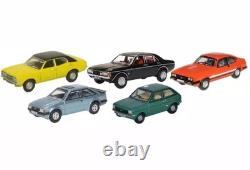 Ensemble de 5 voitures 1/76 Ford Cortina Granada Capri Escort Fiesta Miniatures