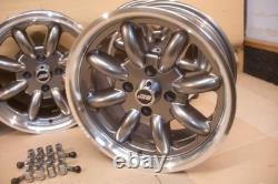 Ensemble de jantes en alliage Capri Escort Cortina Ford 7x15 Deep Dish Style Jbw Minilight