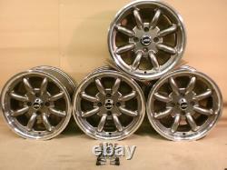 Ensemble de jantes en alliage Jbw Minilight Style 7x15 Deep Dish pour Capri Escort Cortina Ford