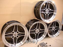 Ensemble de roues en alliage Jbw Rs4 7x15 pour Capri Cortina Escort Ford Etc 15x7 Style à rayons