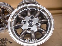 Ensemble de roues en alliage Jbw Superlite 13x6 Gun Metal pour Ford Escort Cortina Capri 6x13