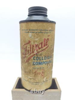 Filtrat composé colloïdal étain vide publicité homme cave collectionneur