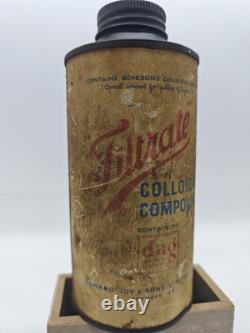 Filtrat composé colloïdal étain vide publicité homme cave collectionneur