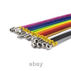Flexibles de frein en acier inoxydable HEL FOR-3-707 adaptés à la Ford Cortina MK2 tous modèles 1966-1970