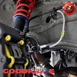 Flexibles de frein transparents en acier Goodridge pour Ford Cortina Mk2 1966-1970 SFD0603-3C-CL