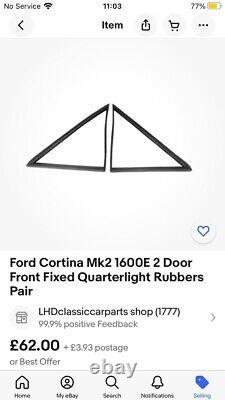 Ford Cortina MK2 2 Portes Kit Comprend Les Articles En Image