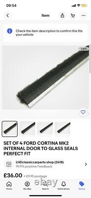 Ford Cortina Mk2 1600e Kit Complet en Caoutchouc Comprend Tout Dans la Description
