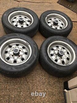 Ford Escort/cortina/capri 5.5j Deep Dish Steel Wheels With Excellent Tyres