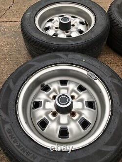 Ford Escort/cortina/capri 5.5j Deep Dish Steel Wheels With Excellent Tyres