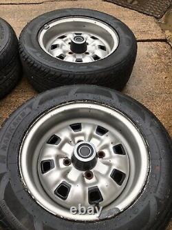 Ford Escort/cortina/capri 5.5j Deep Dish Steel Wheels With Excellent Tyres