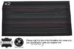 Housses en cuir pour panneaux de porte avant complets 2x Rouge Stitch adaptées à Ford Cortina Mk2 4 portes