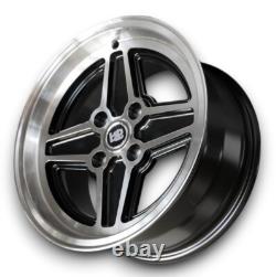 Jantes en alliage RS Style noires pour Ford Cortina MK2 7x13 ET 5 Jantes en alliage RS Style noires pour Ford Cortina MK2 7x13 ET 5