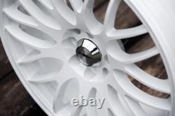 Jantes en alliage blanc 17 pouces compatibles avec Ford B Max Cortina Courier Ecosport 4x108