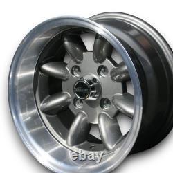 Jantes en alliage style Maxilite Minilite anthracite Ford Cortina MK2 4x108 6x13 ET16