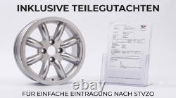 Jantes en alliage style Maxilite Minilite anthracite Ford Cortina MK2 4x108 6x13 ET16