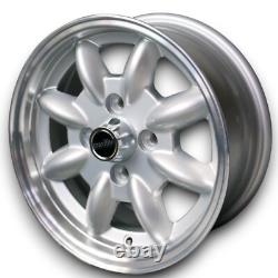 Jantes en aluminium Minilite Style argent pour Ford Cortina MK2 8x13 ET -6