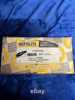 Jeu de pistons neufs + 40 Hepolit pour Ford Escort Mk1 Mk2 Cortina Mk2,3 1.6 Xflow