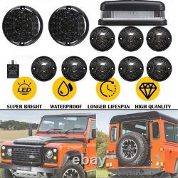 Kit d'éclairage LED Deluxe fumé 12X Upgrade Lampes pour Land Rover Defender 90 110 130