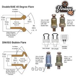 Kit de réparation de l'outil de flare de tuyau de frein pour Ford Escort Capri classique 3/8 SAE Bubble