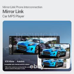 Lecteur MP5 stéréo vidéo pour voiture avec WIFI, FM, USB, compatible avec Apple Carplay et Android Auto