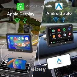 Lecteur multimédia Bluetooth pour voiture avec écran tactile, AUX, FM, CarPlay Android de 7 pouces.