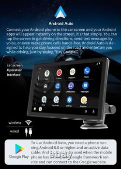 Lecteur multimédia stéréo radio pour voiture avec CarPlay, miroir Android, TF, USB, WiFi