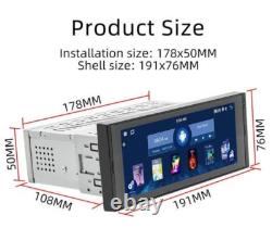 Lecteur vidéo de navigation GPS pour voiture Single DIN, radio FM Bluetooth, CarPlay Android