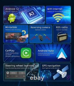 Lecteur vidéo de navigation GPS pour voiture Single DIN, radio FM Bluetooth, CarPlay Android
