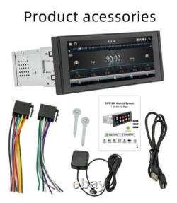 Lecteur vidéo de navigation GPS pour voiture Single DIN, radio FM Bluetooth, CarPlay Android