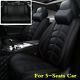 Luxe Pu Leather Four Seasons Full Car Seat Cover Pad Set Withheadrests