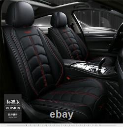 Luxe Pu Leather Four Seasons Full Car Seat Cover Pad Set Withheadrests