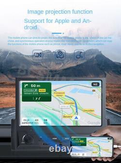 Radio de voiture 1 Din 7 pouces avec CarPlay sans fil, Android Auto, Bluetooth et caméra arrière 8LED