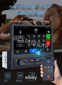 Radio de voiture 1 Din 7 pouces avec CarPlay sans fil, Android Auto, Bluetooth et caméra arrière 8LED