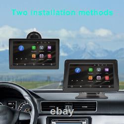 Radio de voiture 7 pouces sans fil avec Apple Carplay, Android Auto, écran tactile portable, Bluetooth et FM