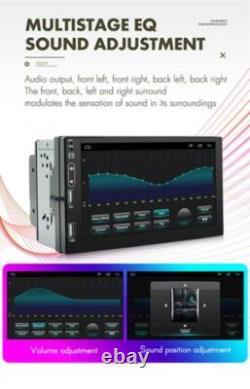 Radio stéréo de voiture 7 pouces Double Din FM Lecteur MP5 Écran tactile Mirror Link Bluetooth