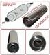 Silencieux De Performance D&rsquo;&eacute;chappement Universel En Acier Inoxydable T304 12x5x46 Mm - Frd1