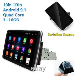 Single Din 10in Android 9.1 Voiture Stereo Radio Gps Navi Wifi Fm Mp5 Lecteur +camera