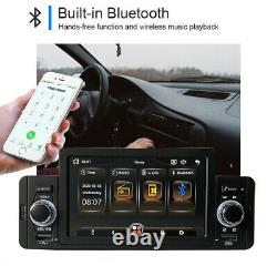 Voiture Bluetooth Stereo Radio Lecteur Mp5 5in Écran Tactile 1din Fm Usb Rca + Caméra