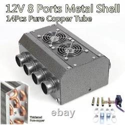 Voiture Hiver 12v 8 Port Dual Sides 14 Passer Tout En Cuivre Coil Compact Heater