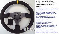 Volant plat en cuir Drift 330 mm compatible Ford Capri Mk1 Mk2 Escort noir